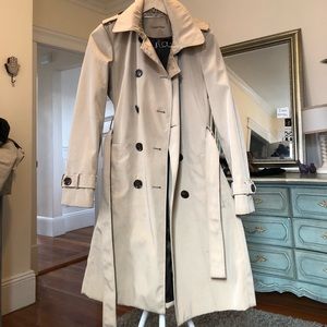 Tan Calvin Klein Trench Rain Coat